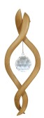 Hanging wooden symbol "Naga" with crystal 20mm, Sternengasse