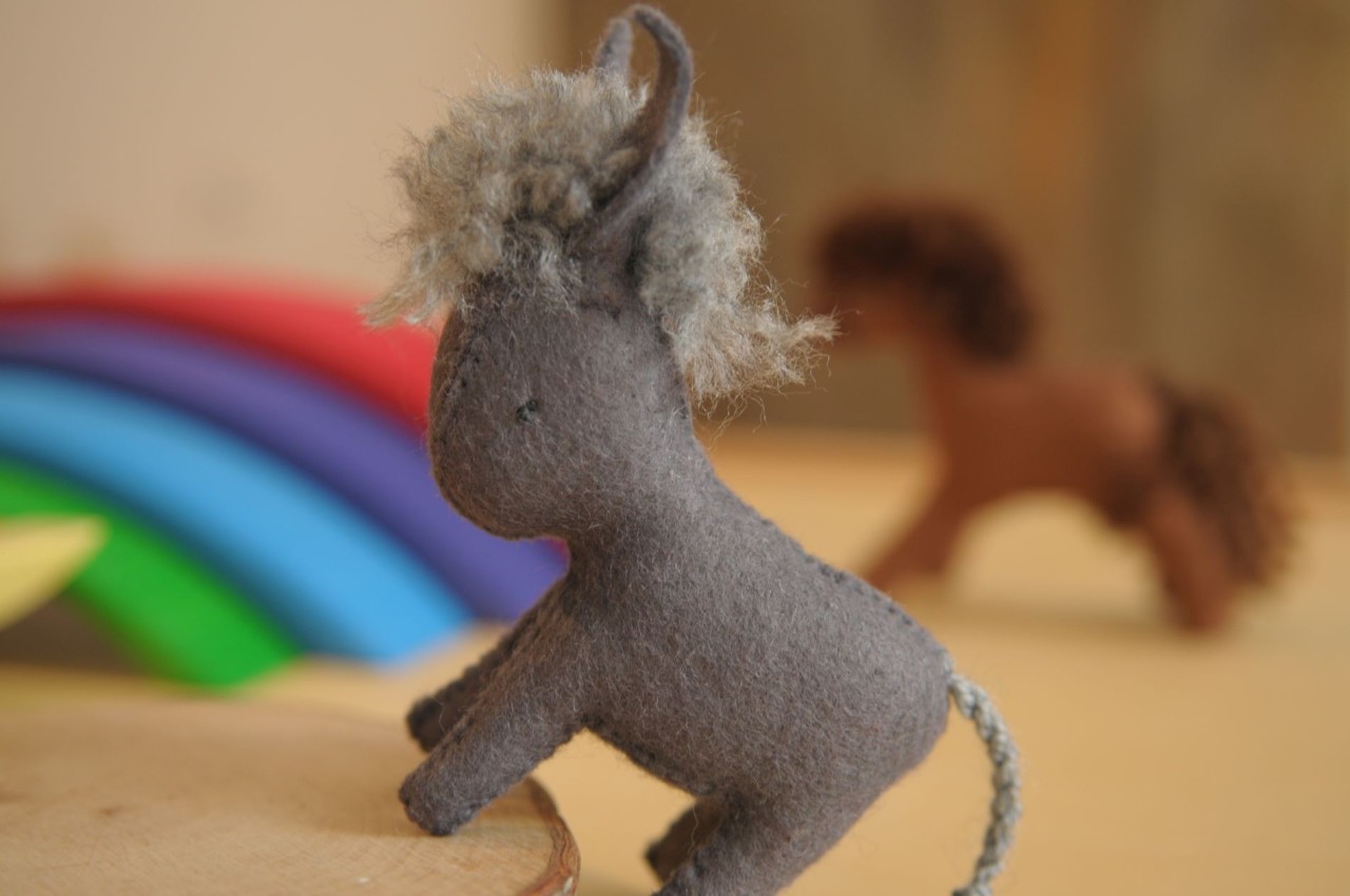 "Donkey" 10cm 100% wool (felt), Glückskäfer®